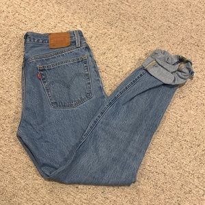 Distressed Levi jeans